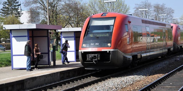 Fr die Elektrifizierung am  Hochrhein... Aggloprogramm II der Zug abgefahren.   | Foto: Gra/ama