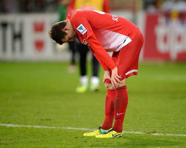 Immanuel Hhn war nach der Partie gegen den VfB Stuttgart enttuscht.  | Foto: dpa