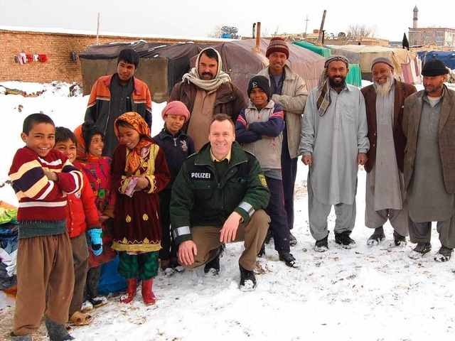 Polizist Rainer Lienhard im Winter in Afghanistan  | Foto: Privat
