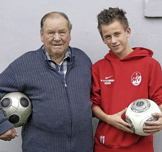 Walter Lamms Stolz: Urenkel Tim Meier   | Foto: chr. breithaupt