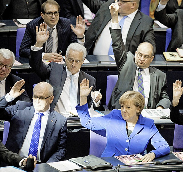 Unionsabgeordnete im Bundestag.  | Foto: dpa
