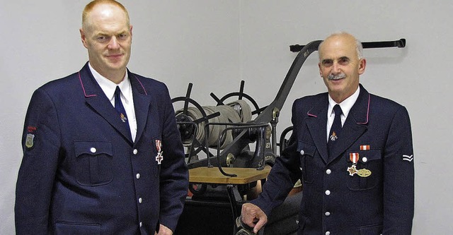 Fr 25 Jahre  aktiven Feuerwehrdienst ...nstjahre erhielt Richard Goldschmidt.   | Foto: Feuerwehr
