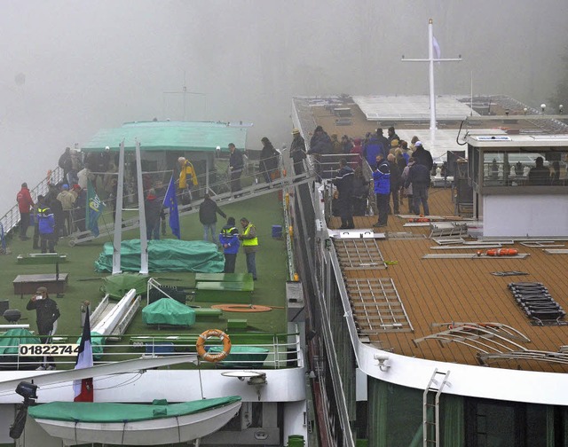 Die La Bohme der Straburger Reederei...assagiere erfolgte  ber das Oberdeck.  | Foto:  Annette Lipowsky                           