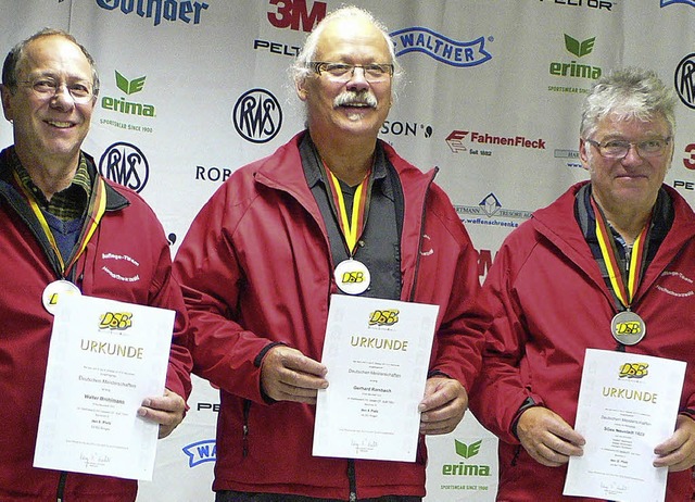Walter Brhlmann, Gerd Rombach und Wal...ewehr in Hannover die Silbermedaille.   | Foto: sg neustadt