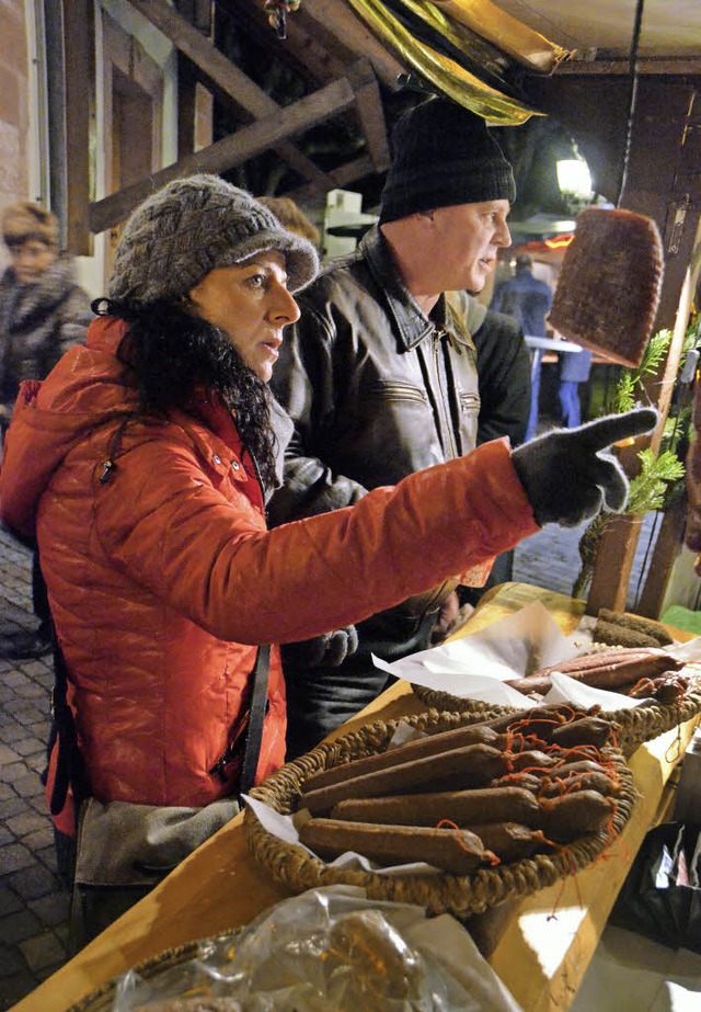 Auch Wurstwaren gehren zum Angebot de...November bis 1. Dezember stattfindet.   | Foto: Senf