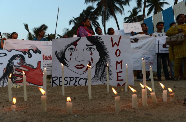 In Indien sind Sexverbrechen gegen Fra...rganisation fr die Rechte von Frauen.  | Foto: AFP