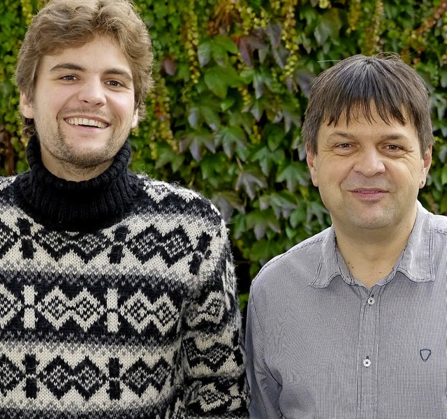 Sebastian Kienast und Mentor Georg Mattes freuen sich auf ihre Zusammenarbeit.  | Foto: Hlter-Hassler