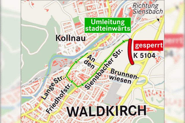 Zubringerstraße zur B 294 in Waldkirch-Ost gesperrt