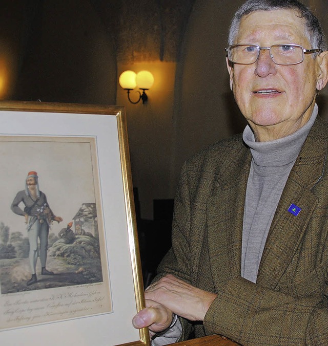 Ein Friedlinger erklrt Friedlingen: Dieter Buchheimer   | Foto: Sedlak