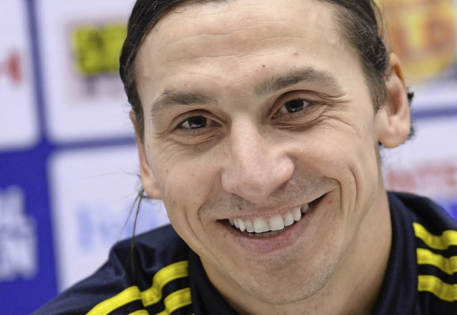 Er kann auch nett: Zlatan Ibrahimovic  | Foto: afp