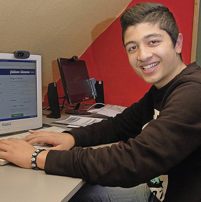 Der 15-jhrige Islam am PC   | Foto: OUK