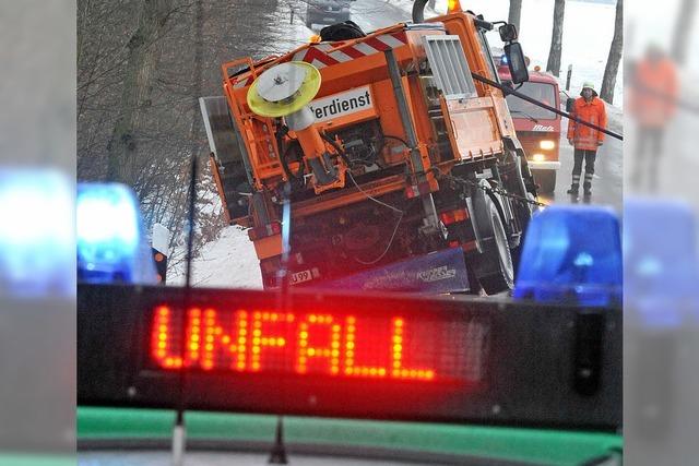 Vorsicht, wenn der Schneepflug kommt