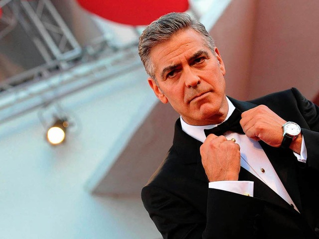 Na, wie seh&#8217; ich aus?:  US-Schau... George Clooney auf dem roten Teppich   | Foto: dpa / Privat