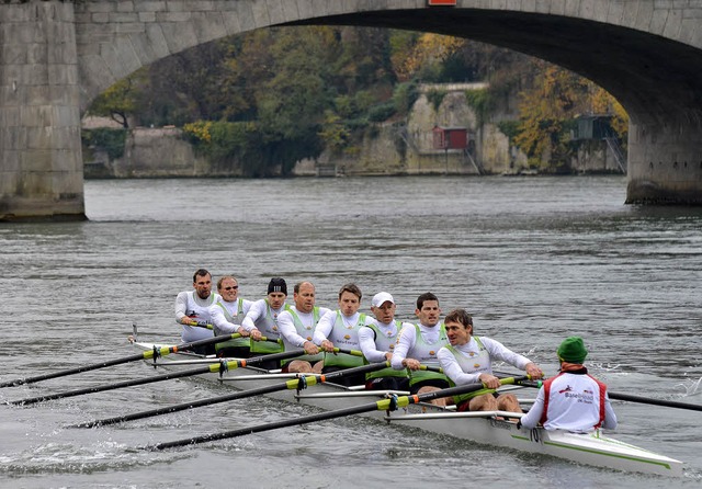 Mit vollem Einsatz sicherte sich der R...ten Sieg der Masters-Klasse in Basel.   | Foto: Schuster