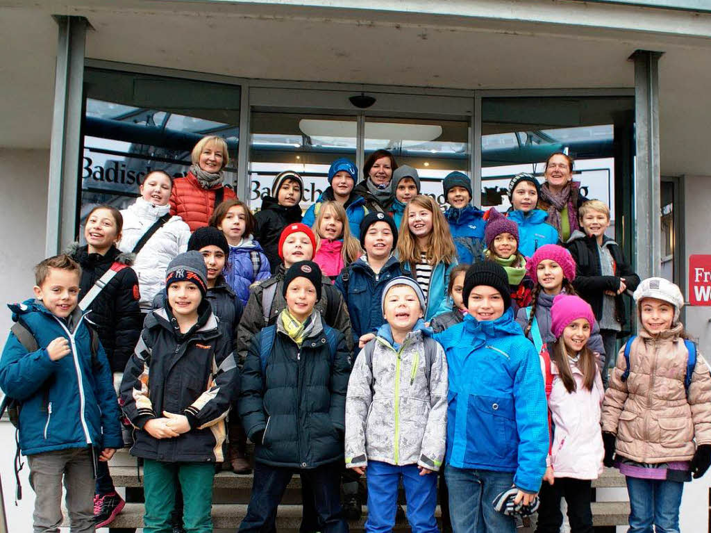 Die Klasse 4b der Heinrich-Hansjakob-Schule Waldshut mit ihrer Lehrerin Bettina Graf. Die Klasse 4b der Heinrich-Hansjakob-Schule Waldshut mit ihrer Lehrerin Bettina Graf.