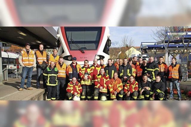 Feuerwehrschulung fr den Einsatz beim Zugunglck