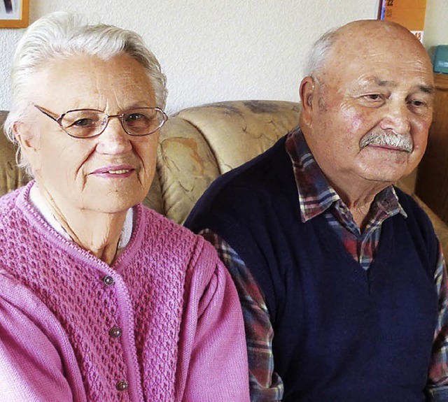 Renate und Georg Mietz aus Dittishausen sind seit 60 Jahren verheiratet.   | Foto: Karla Scherer