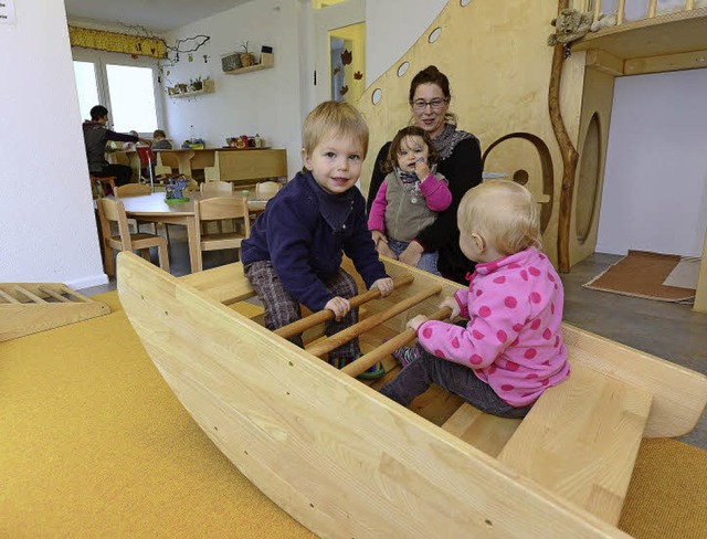 Alles aus Holz und fast wie daheim: Sa...  20 Kleinkinder Familien-Atmosphre.   | Foto: Schneider