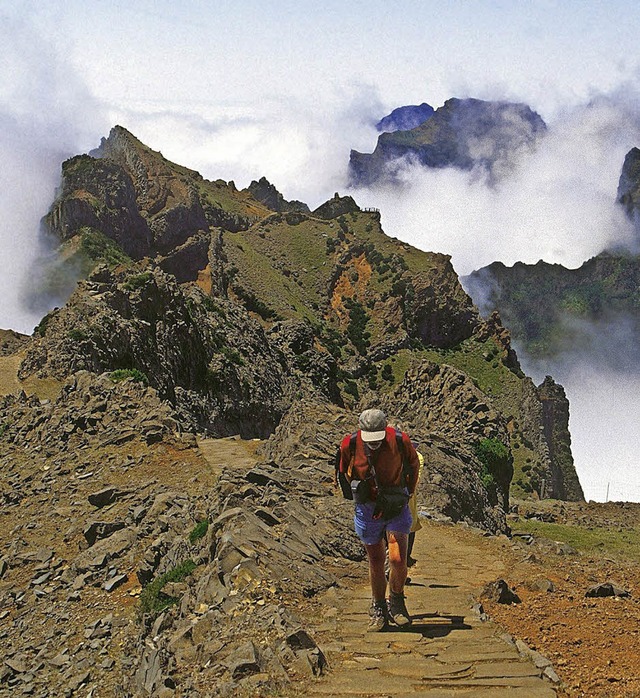 Wandern  ber den Wolken: Die Touren i...e von rund 1800 Metern ber dem Meer.   | Foto: dpa