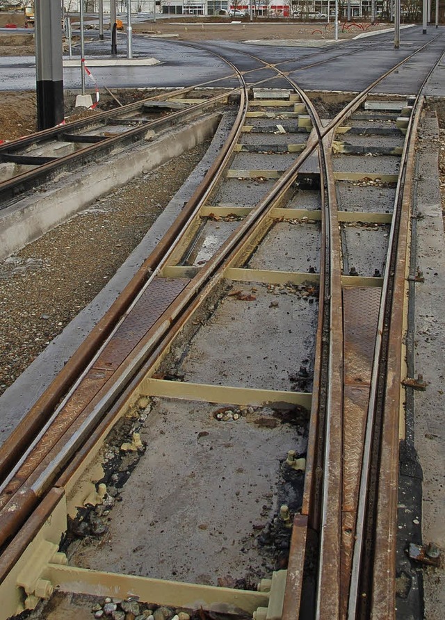 Eine wichtige Weichenstellung fr die ...euen Straenbahnlinie 2 im Mrz sein.   | Foto: Frank Kiefer