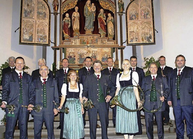 Das Blsercorps &#8222;Badische Jger ...auer katholischen Kirche erlebt haben.  | Foto: Privat