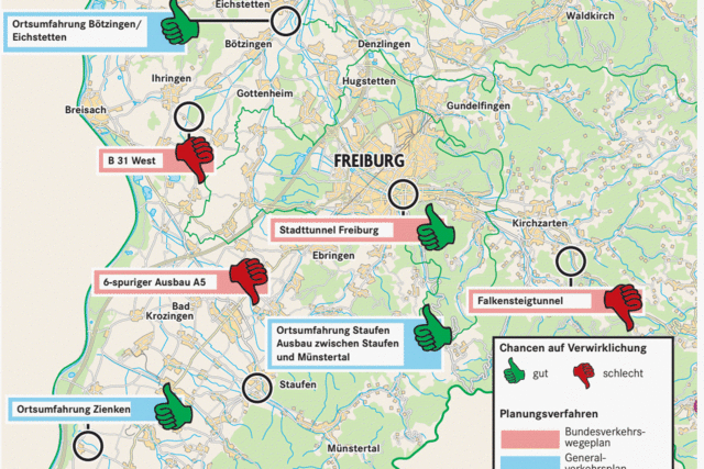 Straenbau in Sdbaden: Wird Freiburg bevorzugt?