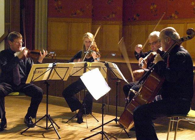 Das Quartett des Bartholdy-Ensembles R...isterte mit Mozart, Verdi und Schubert  | Foto: Karin Stckl-Steinebrunner