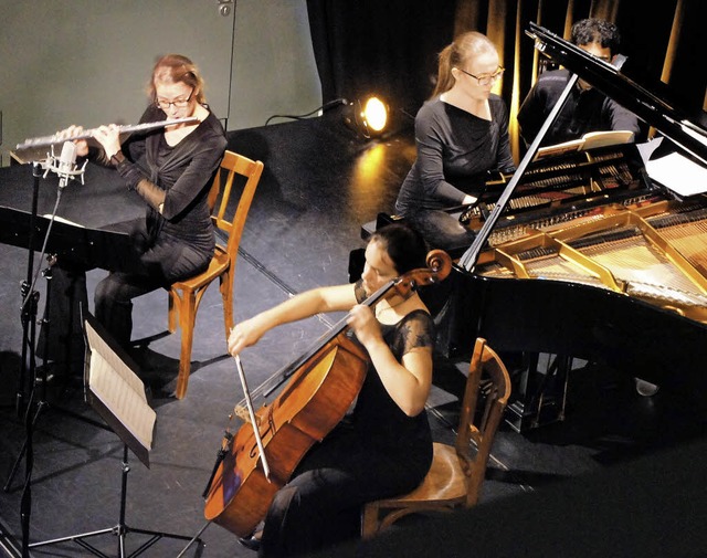 Das Trio Quer-Strich bei der Matinee i... 2007 als festes Ensemble Kammermusik.  | Foto: Ilona Hge