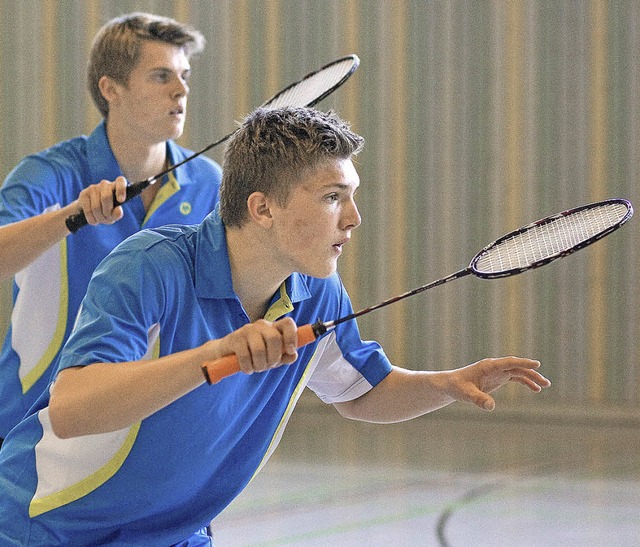 Lukas Burger (vorne) und Jonas Burger ...en Anteil am Erfolg des BC Offenburg.   | Foto: Archiv: Alexandra Buss