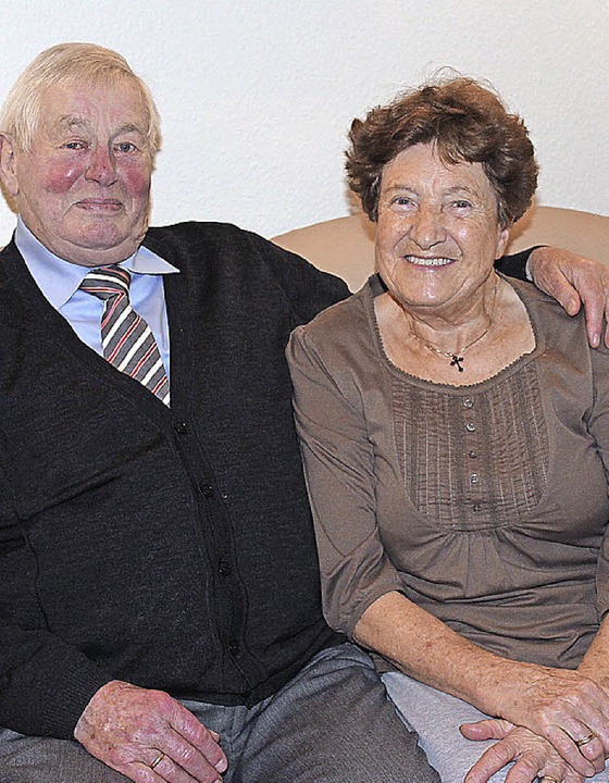 Die feiern heute in Gottenheim Diamant...ochzeit: Alfred und Anneliese Maier .   | Foto: mario schneberg