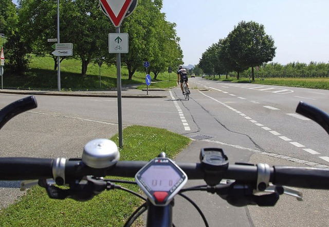 Htten Radler an Stellen wie diesen  V...ie gefhrlich,  sagt Heinz Kaufmann.    | Foto: lauber