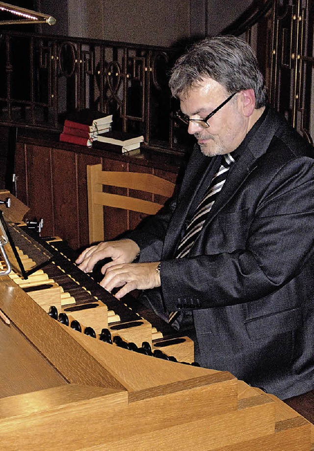Georg Koch gab das erste Konzert an der renovierten Orgel.   | Foto: michael Gottstein