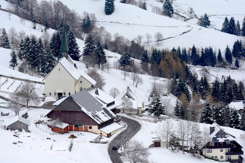 Der Schauinsland im Schnee.