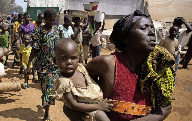 Flchtlinge, die sich vor den Seleka-Rebellen retten konnten  | Foto: AFP