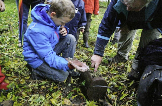 Zisch-Reporter Leonard untersucht einen Nistkasten.   | Foto: privat