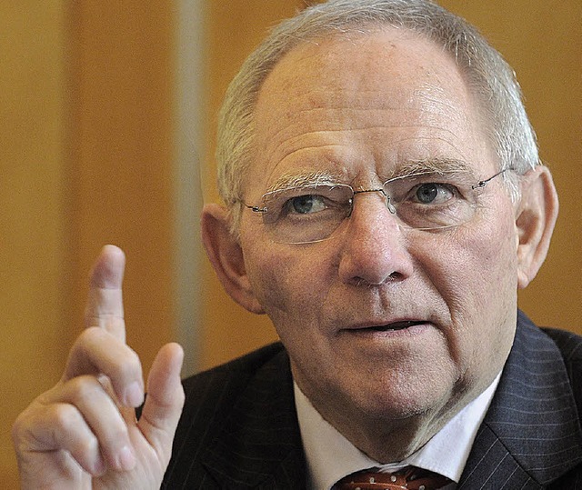 Der amtierende Finanzminister Wolfgang Schuble  | Foto: dpa