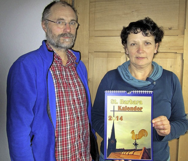 Matthias Rathmann und Elisabeth Wacker...rchenbauvereins Nordweil fr 2014 vor.  | Foto: Reiner Merz