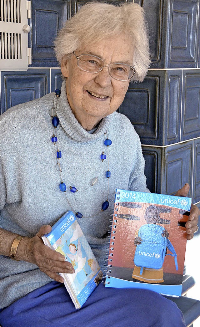 Inge Niemller, 85, ist seit  25 Jahre...h  fr das Weltkinderhilfswerk ttig.   | Foto: Sigrid Umiger