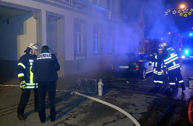Viel Rauch, aber kein Feuer:  Einsatz  in der Friedrichstrae  | Foto: W. KNSTLE