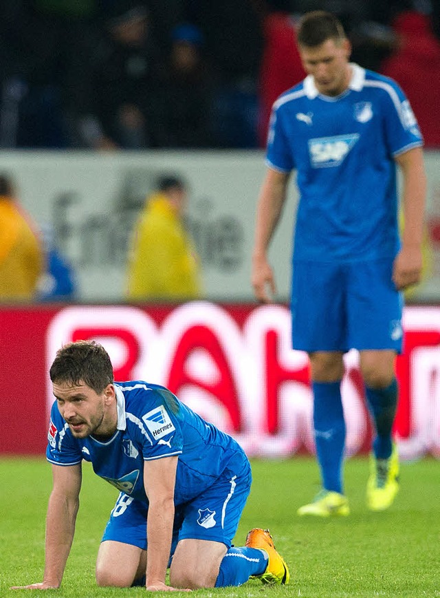 Hoffenheims Kai Herdling kann&#8217;s ... zwei Mal eine Fhrung mit zwei Toren.  | Foto: dpa