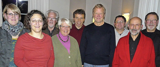 In geheimer Wahl wurde der Vorstand de...ll (1. und 2. von rechts) neu gewhlt.  | Foto: Eberhard Weiss