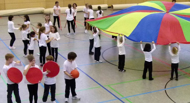 Hatten viel Spa mit &quot;we will roc...r- bis Zwlfjhrigen vom Kinderturnen.  | Foto: Peter Meister