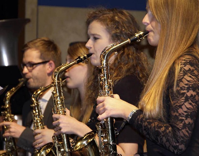 Die Gste aus der Ortenau begeisterten auch mit mit ihren Saxophonrhythmen.   | Foto: model