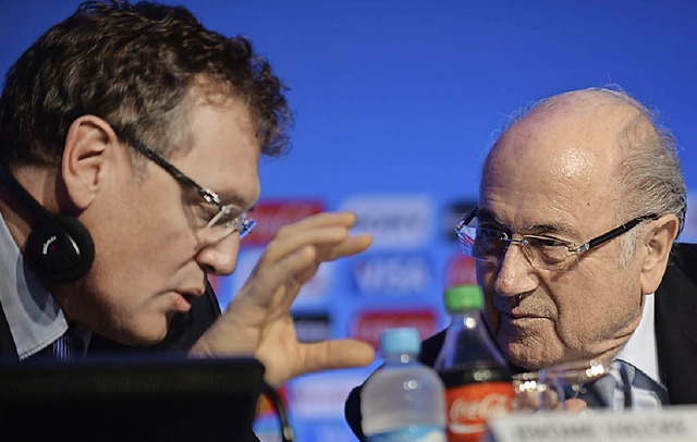 Fifa-Generalsekretr   Jrme Valcke (...chdialog mit seinem Chef Sepp Blatter   | Foto: AFP