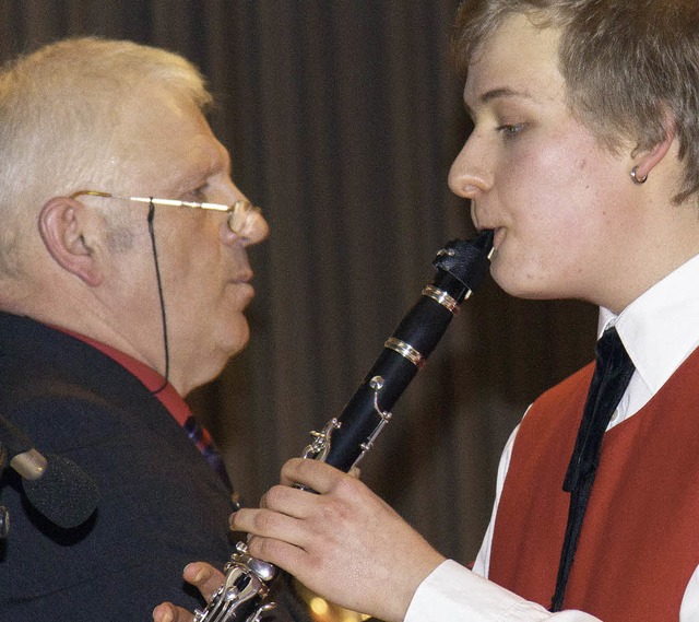 Dirigent Paul Maurer bezeichnete das K...s ein Glanzlicht beim Jahreskonzert.    | Foto: Chris Seifried