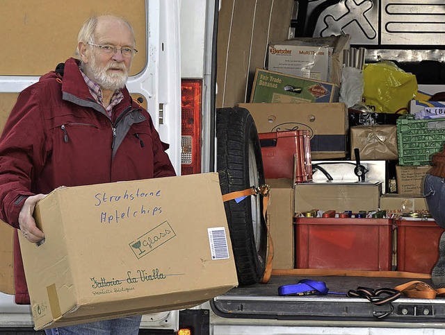 Vollbepackt nach Fcamp, Willi Hundorf in Aktion.  | Foto: privat