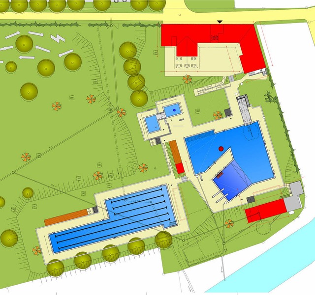 Neue Schwimmbad-Studie  fr Schnau: S...mmerbecken mit Sprungbecken (rechts).   | Foto: ZVG