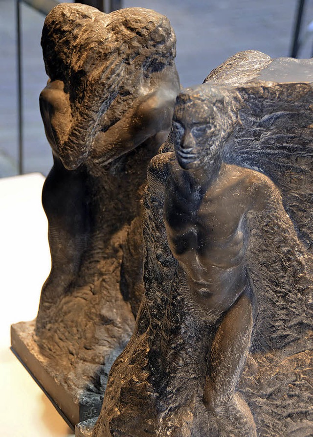 Skulpturen von Konrad Winzer bei Optik Zickenheiner.   | Foto: Sabine Ehrentreich