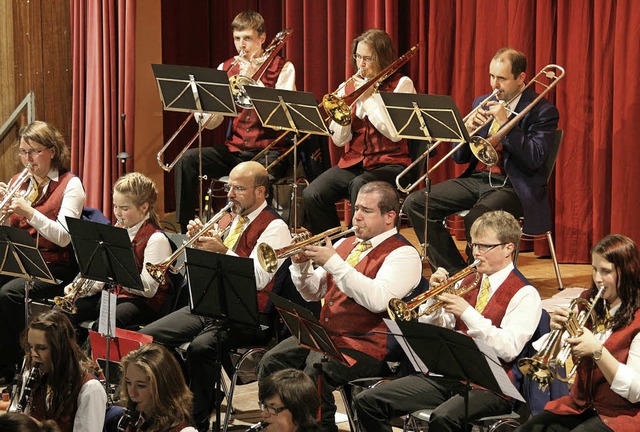 Der Musikverein Brombach prsentierte ...zert ganz persnliche Lieblingsstcke.  | Foto: Katharina Bartsch