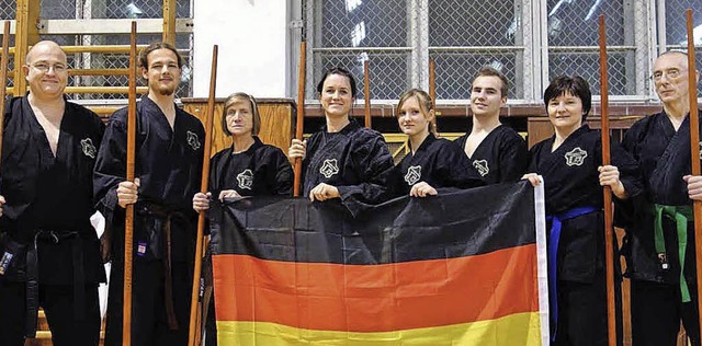 Die Kampfsportler, die in Heitersheim ...der Weltmeisterschaft in Prag jubeln.   | Foto: ZVG/karl-Heinz Knig